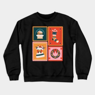 Christmas stamps 3 Crewneck Sweatshirt